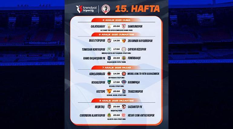 Süper Lig'de 10 Hafta: İşte Derby'nin tarihleri ​​...